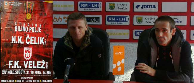 Trener Elvedin Beganović i Vernes Selimović na pressu