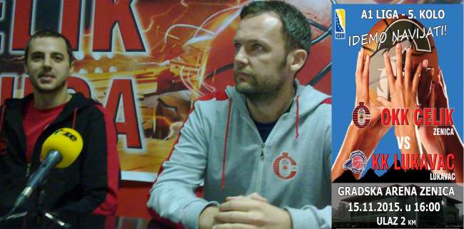 Armin Avdibegović i trener Damir Zeljković na pressu