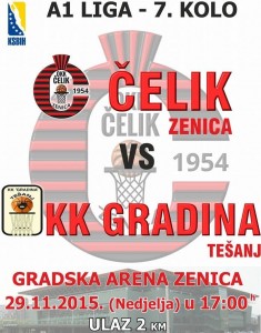Plakat OKK Čelik-KK Gradina