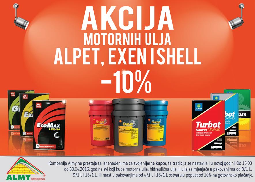 Akcija Shell i Alpet ulja i maziva